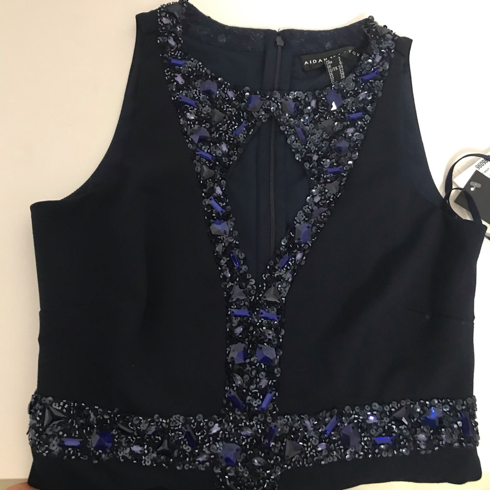 AIDAN MATTOX KEYHOLE EMBELLISHED FORMAL DRESS 1214 - Picture 5 of 7